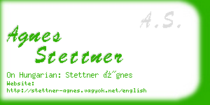 agnes stettner business card